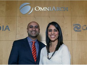 Brother and sister team Jay Modi, left, CEO OmniArch, and Arti Modi, managing director, have grown their business from the ground up. (Crystal Schick/Postmedia News)