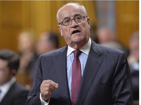Veterans Affairs Minister Julian Fantino answers a question during Question Period in the House of Commons on Parliament Hill in Ottawa, Thursday Sept.18, 2014 . Fantino says the department's $1.1 billion dollars in unused funding over seven years is "not lost money."
(Postmedia News files)