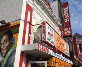 Ben's Chili Bowl restaurant is seen in Washington, D.C. on Saturday, November 29, 2014. There's an old diner in the U.S. capital that's as beloved for its chili dogs as it is for its survival, having withstood devastating riots and economic lean years. Now it's standing by Bill Cosby, its half-century-long customer whose face is plastered all over the place. THE CANADIAN PRESS/ Alexander Panetta