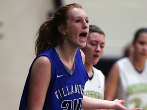 Villanova's Rylee Welsh reacts to a call in a game against Riverside in 2012. (NICK BRANCACCIO/The Windsor Star)