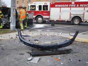 Emergency crews responded to a two vehicle collision at the intersection of Wyandotte Street West and Janette Avenue Friday morning.