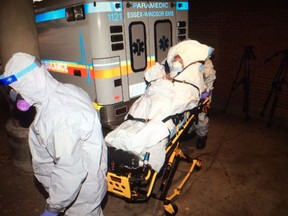 A mock Ebola drill at Windsor Regional Hospital on Nov. 4, 2014. (Jason Kryk/The Windsor Star)