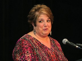 Diane Marley presents her Extraordinary Cancer Journey, A Patient's Perspective at the International Patient Safety Symposium held at Caesars Windsor, November 21, 2014. (NICK BRANCACCIO/The Windsor Star)