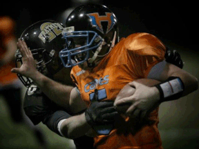 The AKO Fratmen beat the Hamilton Hurricanes Saturday. (Dax Melmer/The Windsor Star)