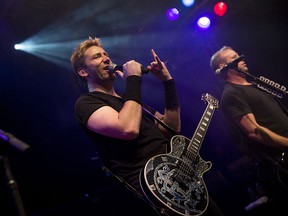Chad Kroeger of Nickelback performs on stage at the special announcement and live performance at the House of Blues on the Sunset Strip November 5, 2014 in West Hollywood, California.  (Photo by Mark Davis/Getty Images)