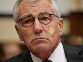 Defense Secretary Chuck Hagel is reportedly resigning from his post in the Obama administration on November 24, 2014 in Washington, DC. (Photo by Chip Somodevilla/Getty Images)