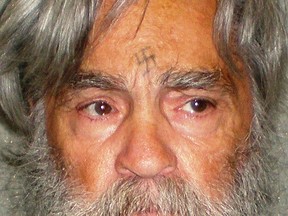 This image released by the California Department of Corrections on April 5, 2012, shows convicted serial killer Charles Manson on June 16, 2011 at he California State Prison in Corcoran, Calif. (AFP/Getty Images files)