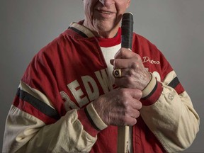 Gordie Howe is shown a a recent handout photo from the new book Mr. Hockey. (Paul Horton/Neue Studios)
