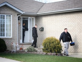 Windsor police investigate after a home invasion on Lakeview Avenue on Nov. 28, 2014. (DAX MELMER/The Windsor Star)