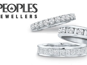 Examples of diamond engagement rings from Peoples Jewellers. (www.peoplesjewellers.com)
