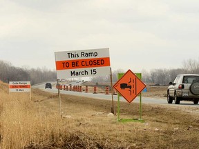 The Matchette Road ramp to E.C. Row has been closed since March, 2012, but was re-opened Wednesday. (Windsor Star files)