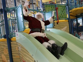 Santa made a guest appearance on Tuesday, Nov. 18, 2014, at the Adventure Bay Family Water Park in Windsor. (DAN JANISSE/The Windsor Star)
