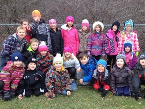 The Grade 2/3 students at Gosfield North school kicked off the December 1 mile for 36 days challenge.