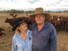 Longway Station, Australia-Warwick and Rosemary Champion have been farming together in the Outback for 52 years. But for 20 months not a drop of rain has fallen on their cattle spread in Queensland's parched interior.
A once-in-a-century drought has forced the couple to cut their herd by more than one-third. If rain does not come by Christmas there may be no way for them to continue an iconic Australian way of life that their forebears started in 1840.
Postmedia photo by Matthew Fisher