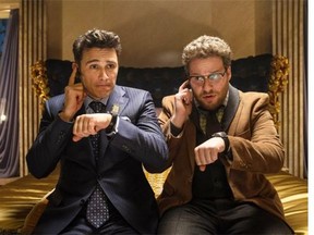 The Interview, starring James Franco and Seth Rogen, opens in theatres on Dec. 25.
(Ed Araquel , THE ASSOCIATED PRESS)