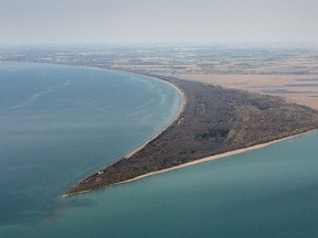Point Pelee National Park and Lake Erie are pictured in this aerial file photo. (DAN JANISSE/The Windsor Star)
