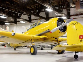 Gibson Gallery features an exhibit from the Canadian Historical Aircraft Association through July 5. In this file photo, a Harvard Mk IV is pictured inside the Canadian Historical Aircraft Association's hangar at Windsor International Airport, Wednesday, Nov. 26, 2014. The Harvard is the first acquisition for CH2A in 12 years. (RICK DAWES/The Windsor Star)