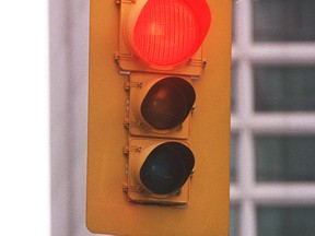 File photo of traffic lights. (Photo by Lynn Ball).