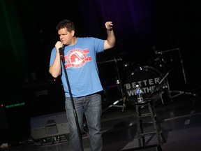 Headlining comedian for the Windsor Comedy Festival Ian Bagg performs Saturday night, Dec. 27, 2014, at the Chrysler Theatre. The local comedy fest saw growth in attendence during its second year running. (RICK DAWES/The Windsor Star)