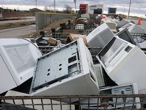 A garbage bin of recycled appliances is pictured in this file photo. (NICK BRANCACCIO/The Windsor Star)