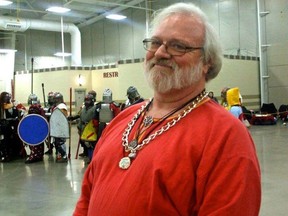 John McKee wears the garb of the Essex Medieval Heritage Society in this undated Facebook image.