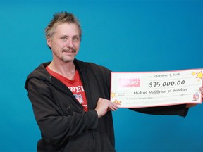 Michael Middleton of Windsor, who won $75,000 playing Instant Scrabble in Dec. 2014. (Handout / The Windsor Star)