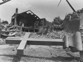The remains of Most Precious Blood Church, which was destroyed by fire in November 1978, are seen in this June 1979 photo. . (The Windsor Star-Walter Jackson)