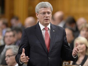 Prime Minister Stephen Harper speaking in Parliament in a file photo. THE CANADIAN PRESS/Adrian Wyld