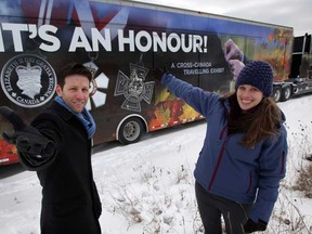 Tony Amato and Katie O'Brian of MRA Experiential Tours have brought their travelling exhibit to Willistead Manor, Monday January 12, 2015. (NICK BRANCACCIO/The Windsor Star)