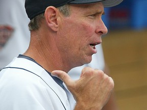 Alan Trammell manages a game against the Minnesota Twins at Comerica Park in Detroit, Michigan in September 2005.  (JASON KRYK/The Windsor Star)