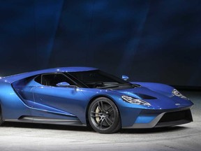 The Ford GT is unveiled at the North American International Auto Show at Cobo Hall, Monday, Jan. 12, 2015.  (DAX MELMER/The Windsor Star)