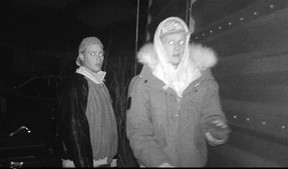 A security camera image of two males who broke into the Myers Towing facility at 3300 Marentette Ave. on Dec. 30, 2014. (Handout / The Windsor Star)