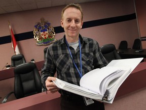 Steve Vlachodimos, the City of Windsor's deputy clerk, in council chambers on Jan. 26, 2015. (Tyler Brownbridge / The Windsor Star)