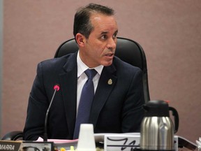 Coun. Bill Marra speaks during debate on the 2015 city budget at city council Monday, Jan. 19, 2015.  (DAX MELMER/The Windsor Star)