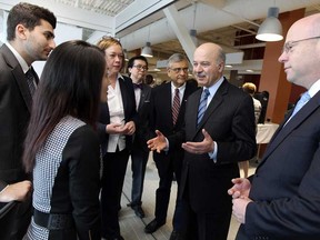 Reza Moridi, Minister of Research and Innovation, tours the EPICentre during the opening at the University of Windsor in Windsor on Tuesday, January 20, 2015.       (TYLER BROWNBRIDGE/The Windsor Star)