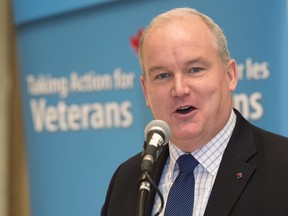 Newly appointed Veterans Affairs Minister Erin O'Toole  has promised to be more "veteran-centric" than his predecessor, the generally disliked Julian Fantino. THE CANADIAN PRESS/Frank Gunn