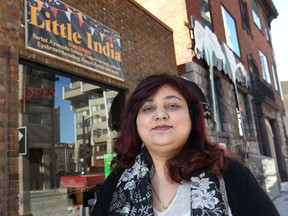 Neelam Sharma has opened the Little India beauty boutique in downtown Windsor, ON. She poses in front of the business on Wed. Jan. 28, 2015. (DAN JANISSE/The Windsor Star)