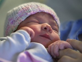 WINDSOR, ON. JANUARY 16, 2015. Newborn Jocelyn Dulac is shown in obstetrics unit at the Leamington District Memorial Hospital on Friday, Jan. 16, 2015. Staff and patients at the hospital fear that the OB unit will be closed. (DAN JANISSE/The Windsor Star)