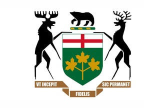 The crest of the Province of Ontario. (Image via Wikimedia Commons)