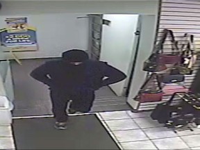 Lakeshore OPP are searching for a suspect wanted in connection with a robbery at a convenience store in the 400 block of Notre Dame Street in Belle River on Sunday, Jan. 25, 2015. (HANDOUT/The Windsor Star)