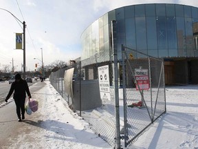 The University of Windsor Welcome Centre construction project is well underway as shown Wed. Jan. 7, 2015, on Wyandotte St. W.   (DAN JANISSE/The Windsor Star)