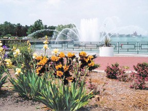 Coventry Gardens and the Peace Fountain in Windsor, as depicted in Canadian Living magazine.