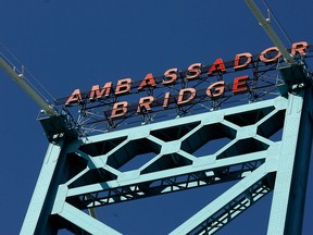 The Ambassador Bridge sign is pictured in this 2010 file photo. (NICK BRANCACCIO/The Windsor Star)