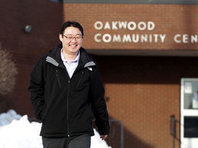 Rick Sohn brings his three children to Oakwood Community Centre on a regular basis, Tuesday February 10, 2015. (NICK BRANCACCIO/Windsor Star)