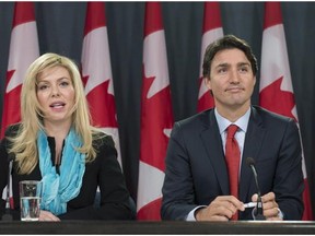 Former Conservative MP Eve Adams is joined by Liberal leader Justin Trudeau in Ottawa on Monday as she announces she is leaving the Conservatives to join the Liberal party.
Justin Tang/The Canadian Press