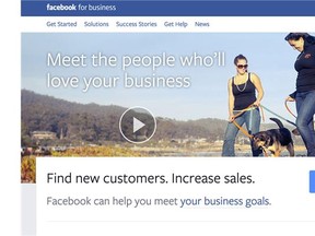 A Facebook business page.