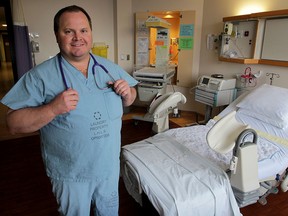 Dr. Bill Mundle poses in Windsor Regional Hospital's maternity ward  Feb. 13, 2015.