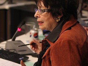 Coun. Diane Pouget is seen during a town hall meeting in Amherstburg on Monday, January 20, 2013.                         (TYLER BROWNBRIDGE/The Windsor Star)