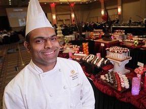 Ramjee, a Caesars Windsor pastry chef, is pictured at the 17th annual Chocolate Lovers Brunch at Caesars Windsor, Sunday, Feb. 8, 2015.  Ramjee was the head chef in charge of the events pastries.  (DAX MELMER/The Windsor Star)