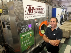 Sam Abouzeeni, president of Master Cleaners, set a goal in 2013 to become 100 per cent environmentally friendly by upgrading equipment and choosing green solvents and cleaning fluids.
- Windsor Star file photo